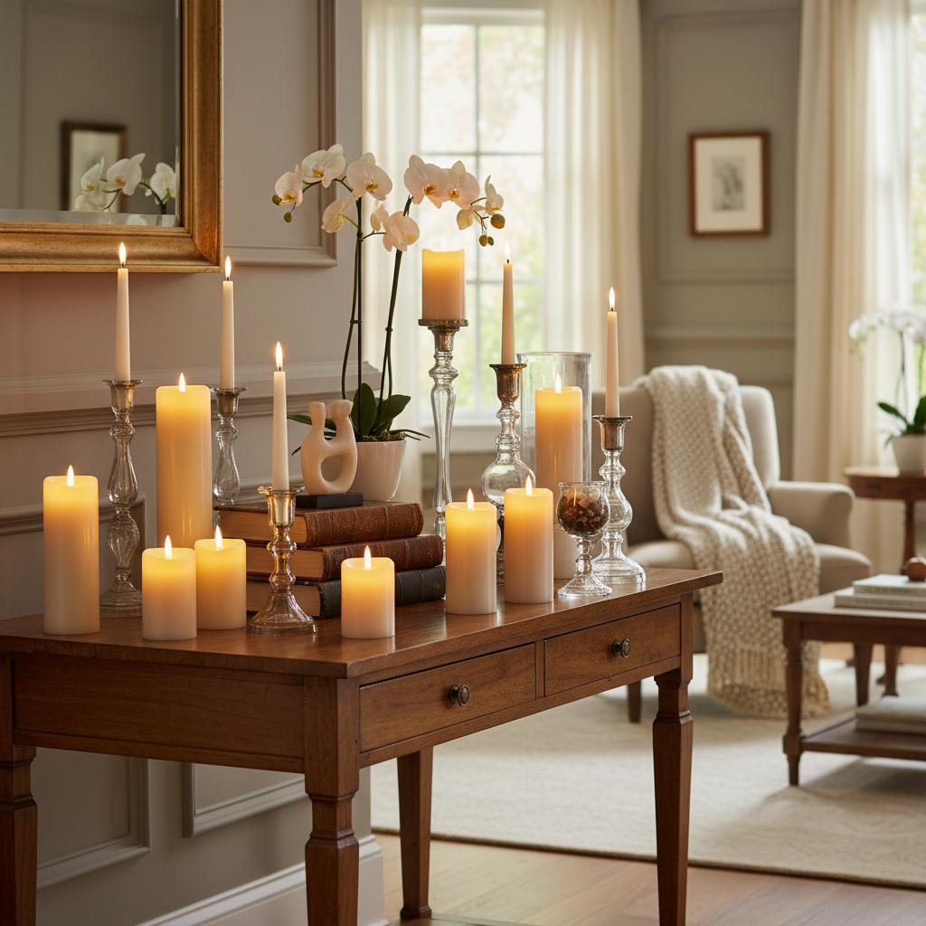 Enhance Your Home with Beautiful Tall Flickering Flameless Candles