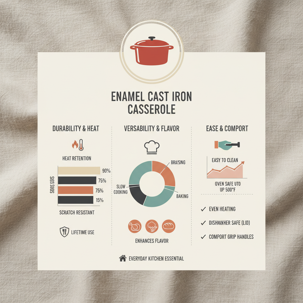 Discover the Benefits of an Enamel Cast Iron Casserole for Your Kitchen