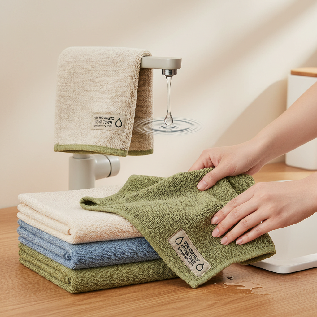 ODM Microfiber Kitchen Towel with Good Water Absorption for Professional Use