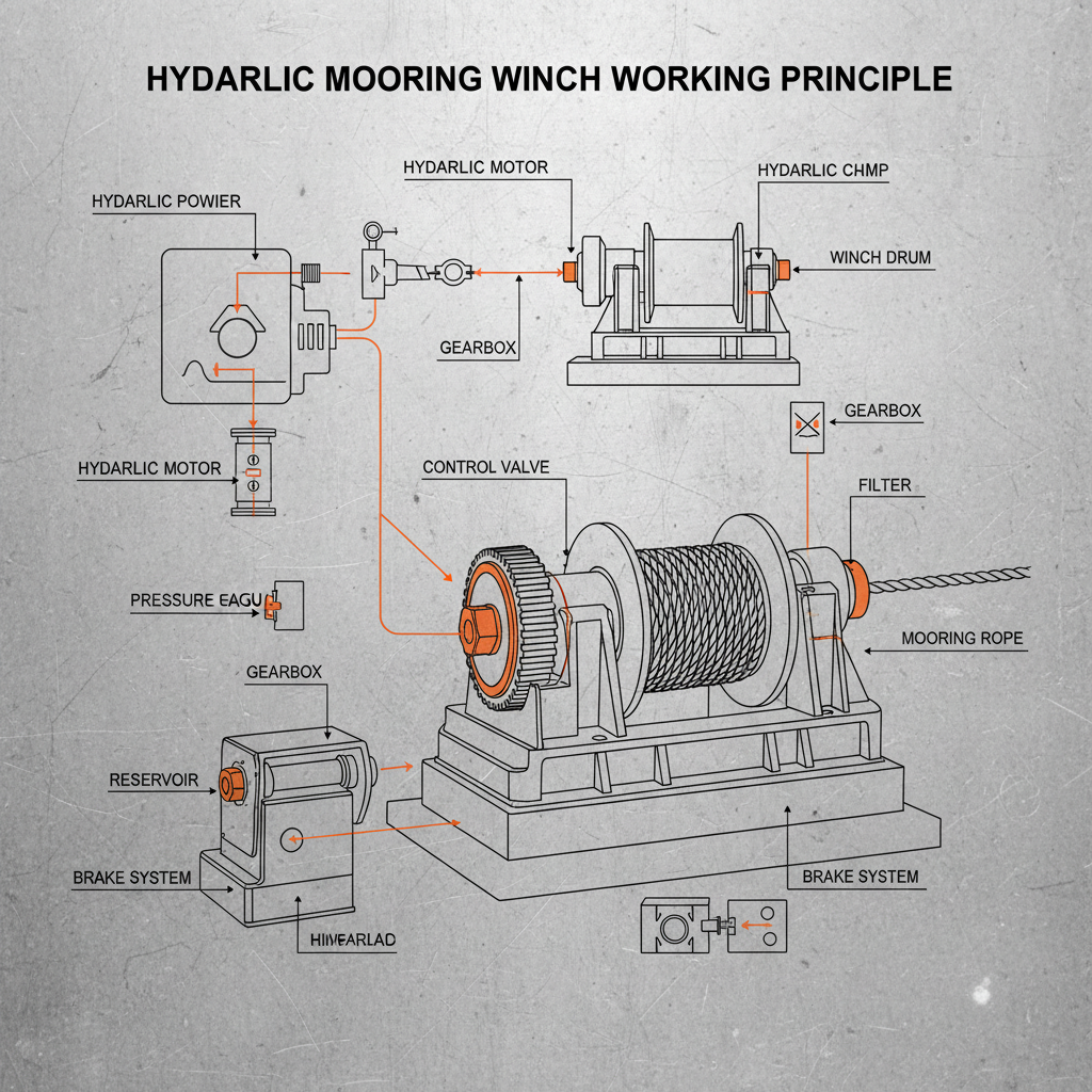 Understanding the Hydraulic Mooring Winch Working Principle and Key Components