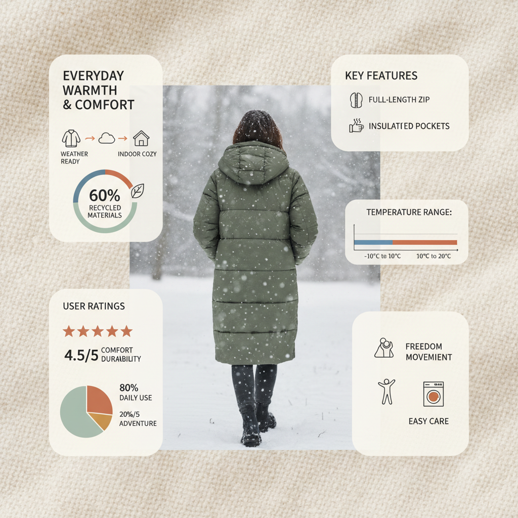 long hooded puffer jacket