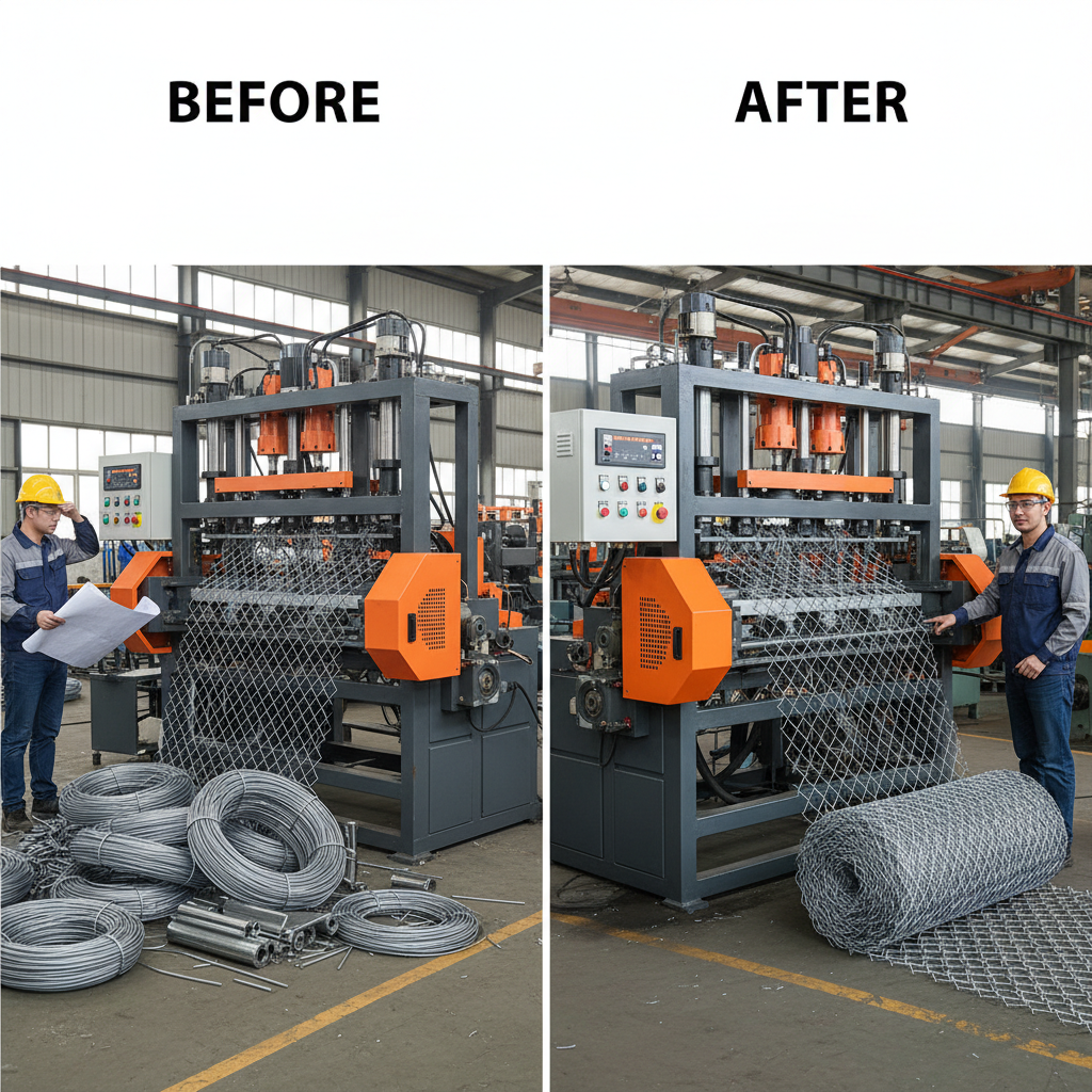 diamond fence making machine