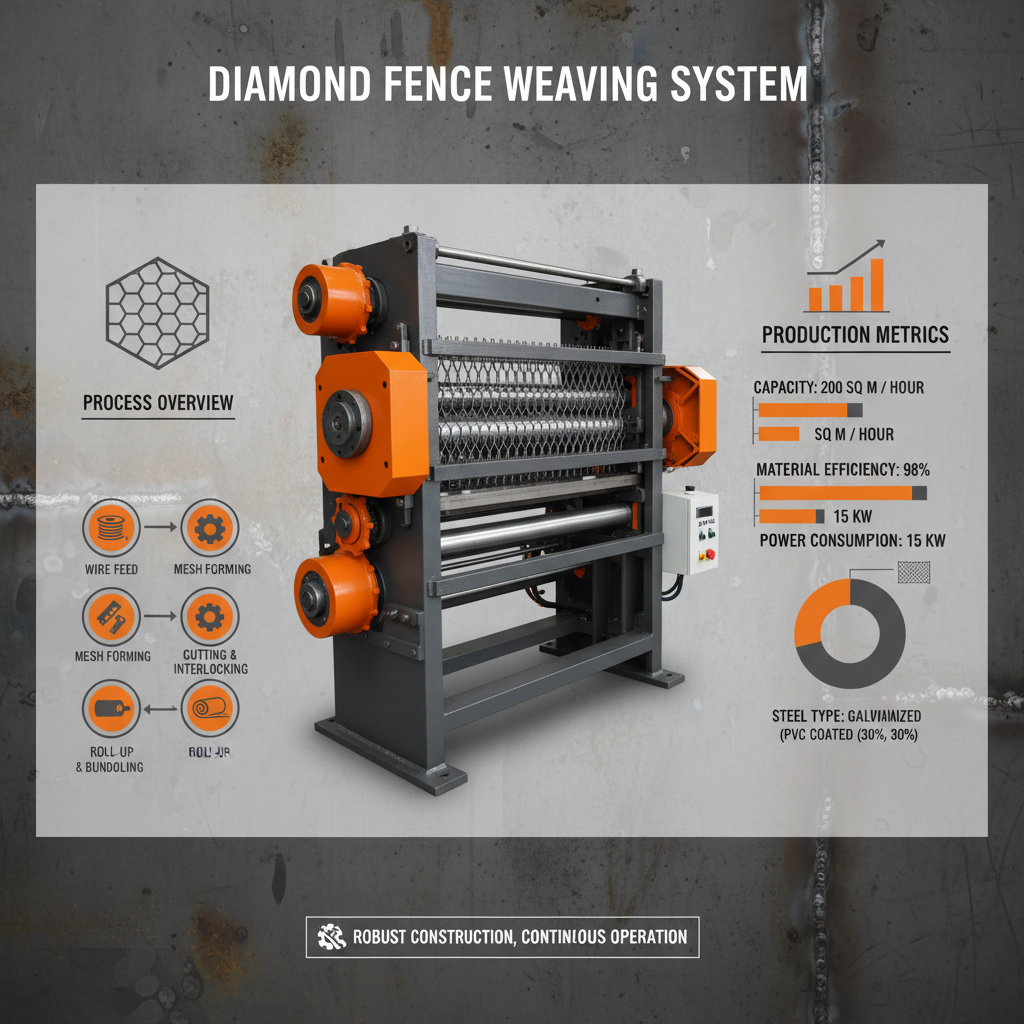 diamond fence making machine
