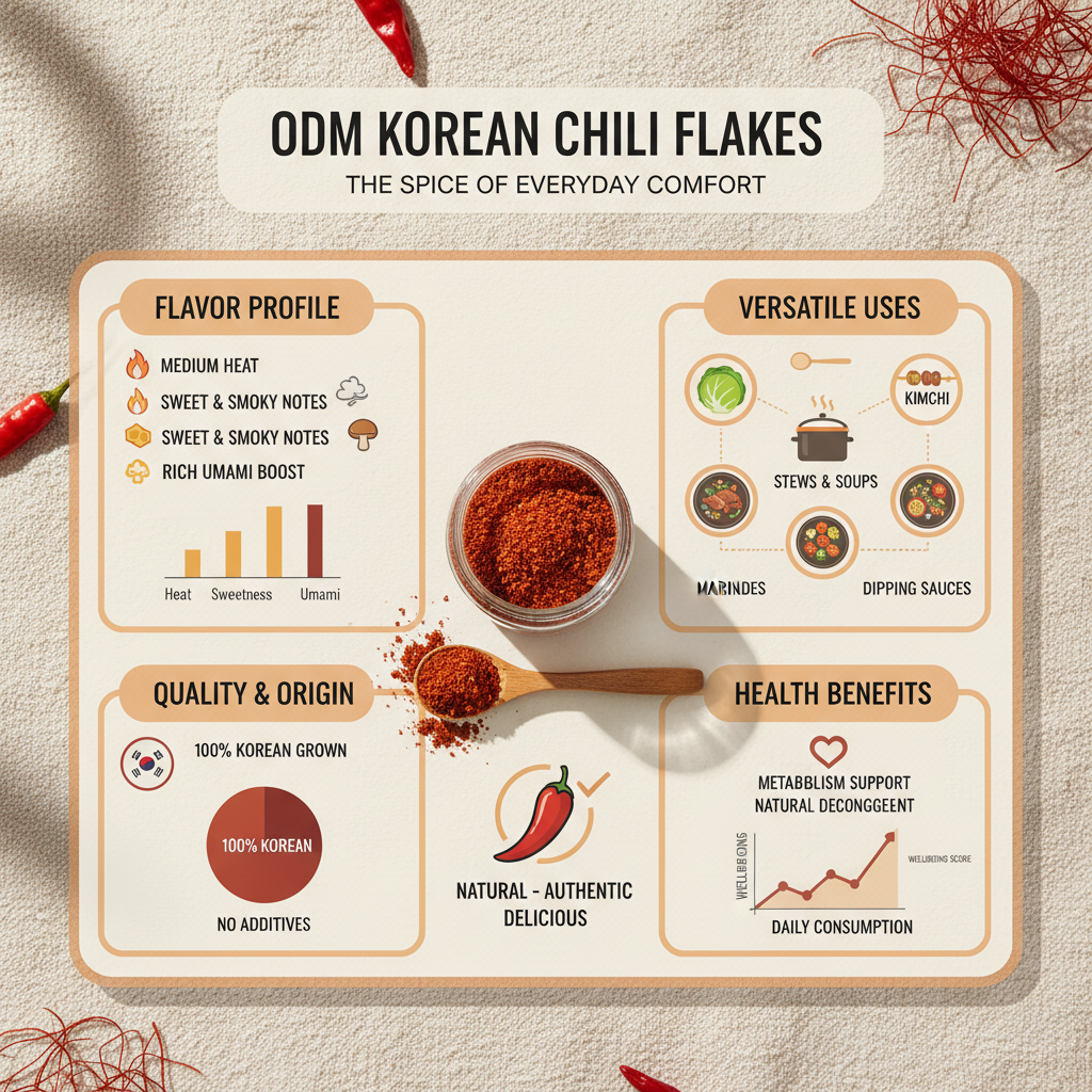odm korean chili flakes