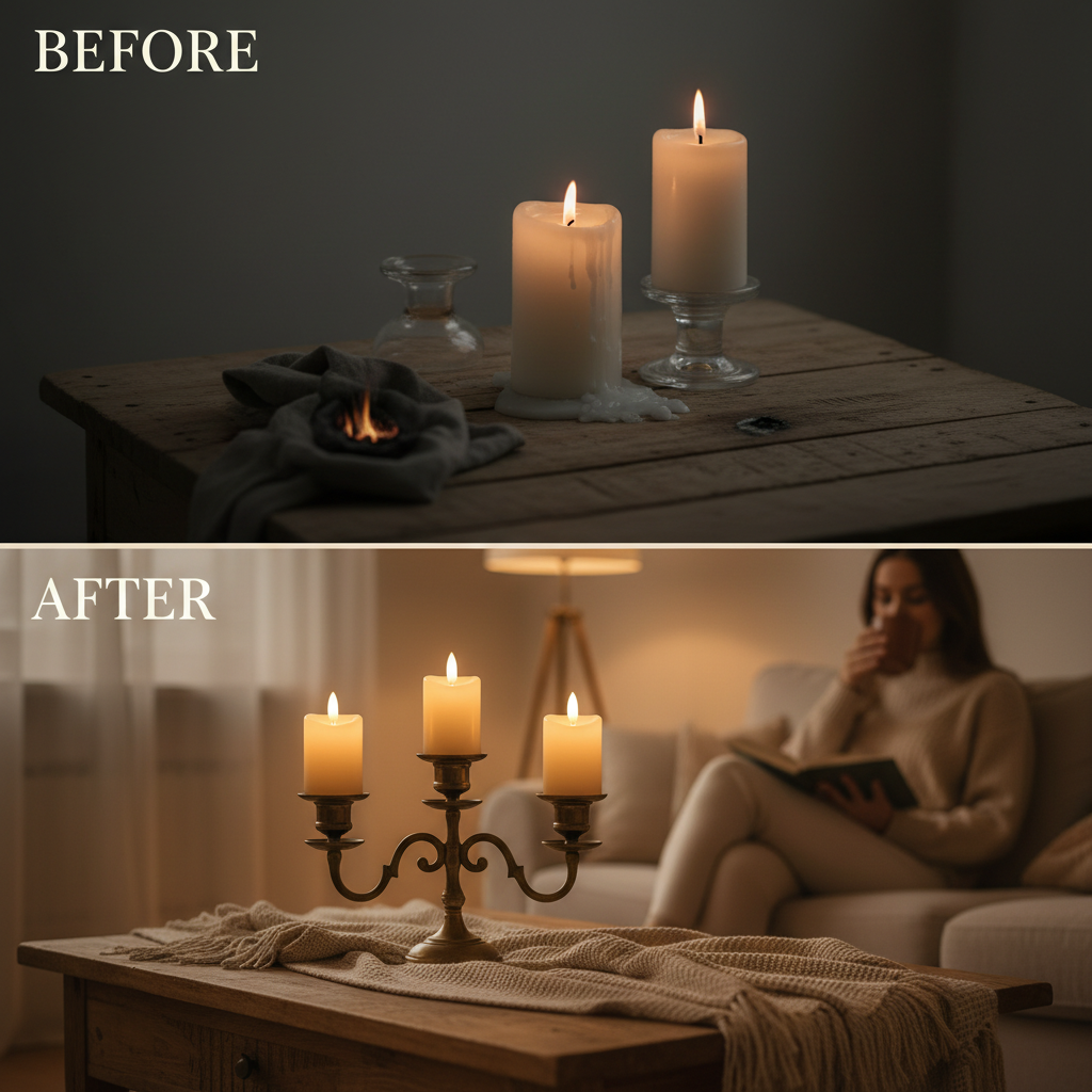 Enhance Your Space with Elegant 5 Inch Diameter Flameless Candles