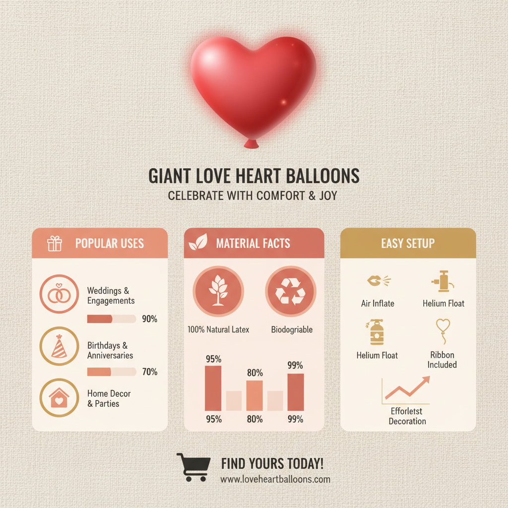 Celebrate with a Stunning Giant Love Heart Balloon for Any Occasion