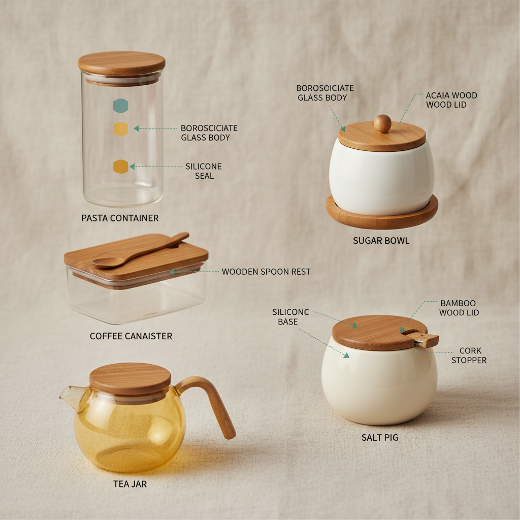 Explore the Elegance and Functionality of Glass Wood Containers for Home Decor