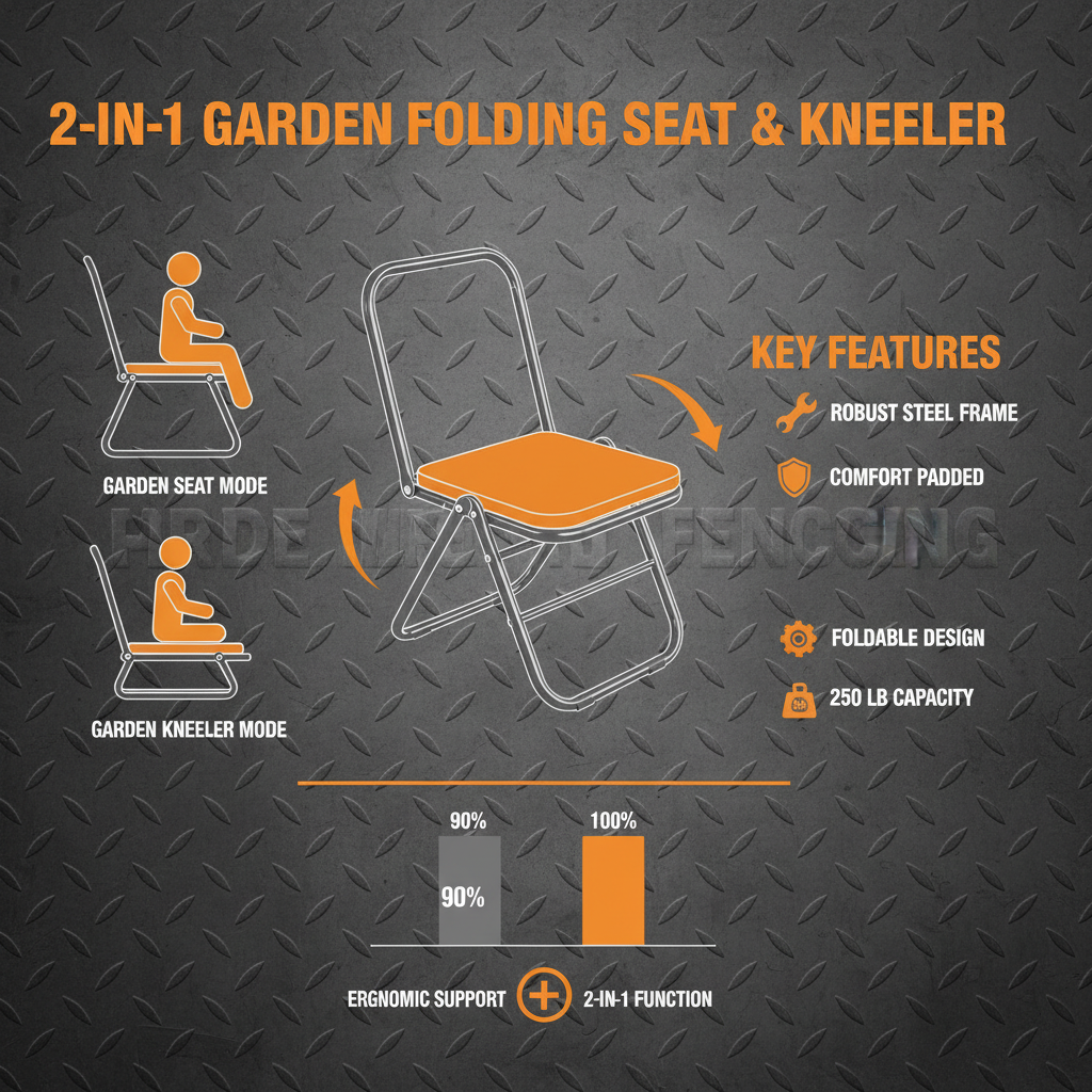 2 in 1 garden folding seat and kneeler