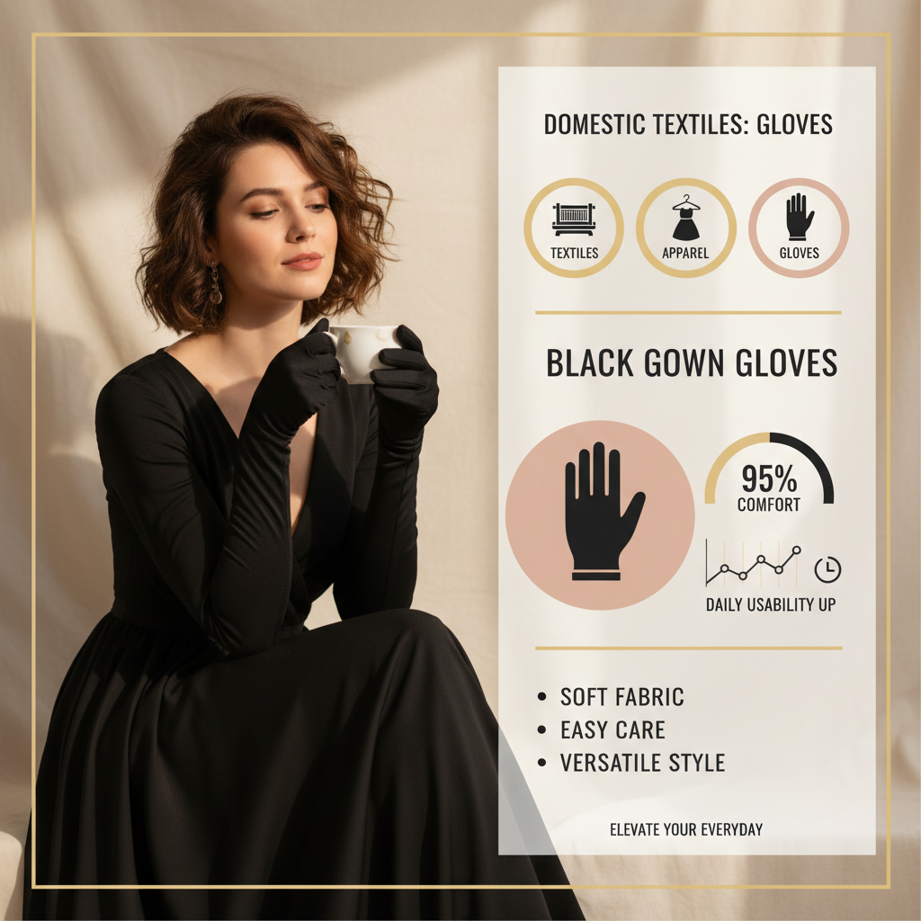 black gown gloves