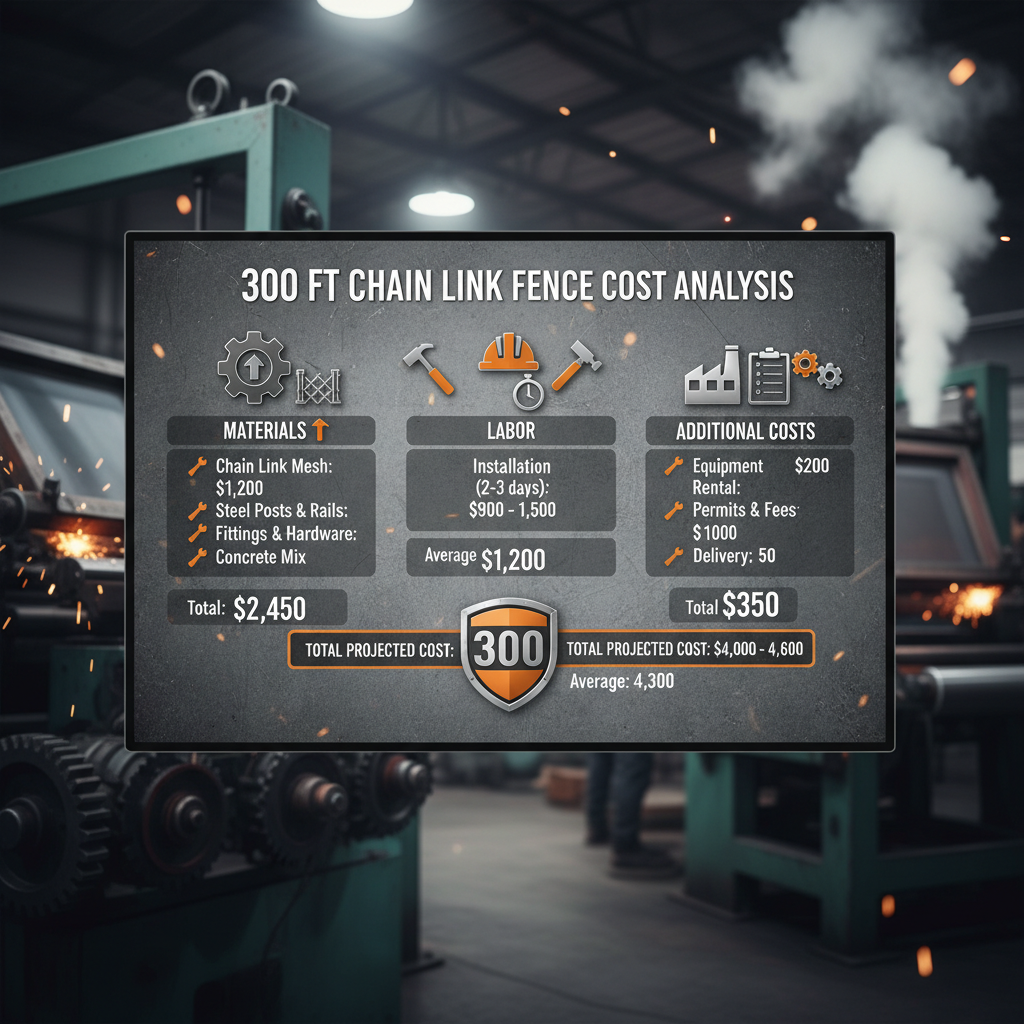 300 ft chain link fence cost