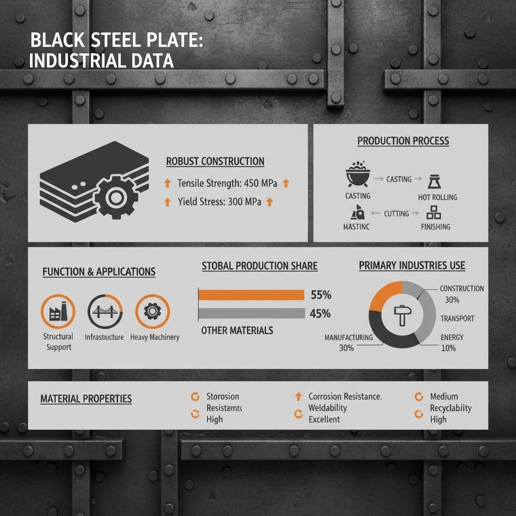 black steel plate