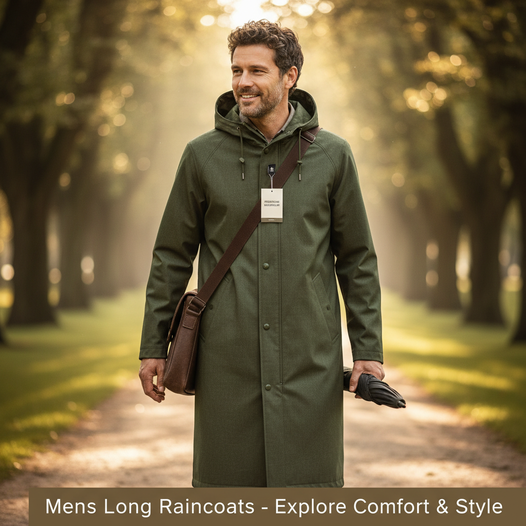 mens long raincoats for sale