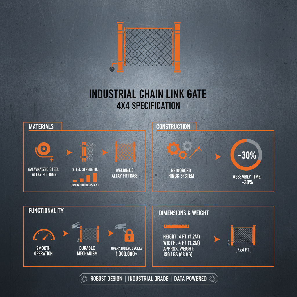 4x4 chain link gate