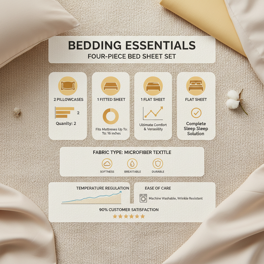 Enhance Your Sleep with a Luxurious four pieces bed sheet set Experience