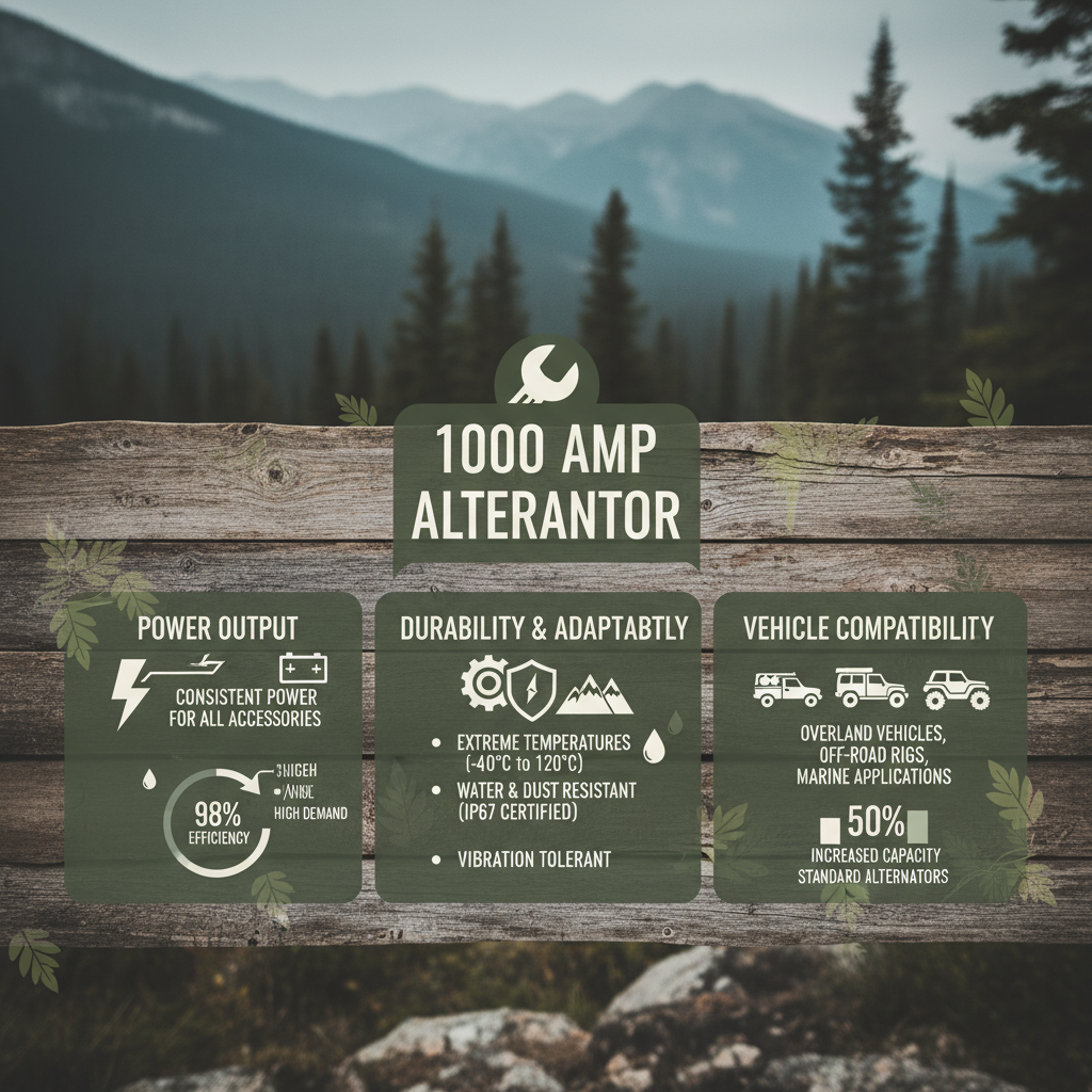 Exploring the Capabilities and Applications of a 1000 amp alternator
