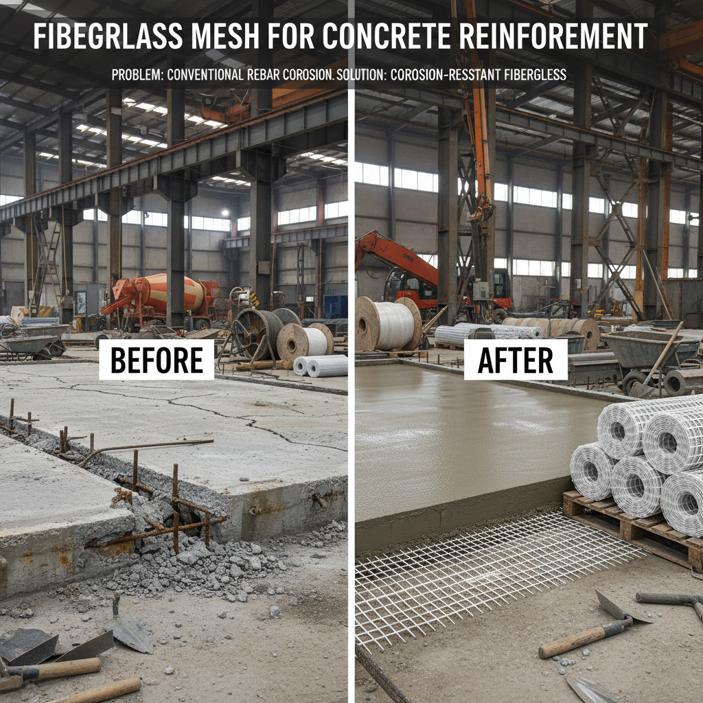 Fiberglass Mesh for Concrete Reinforcement