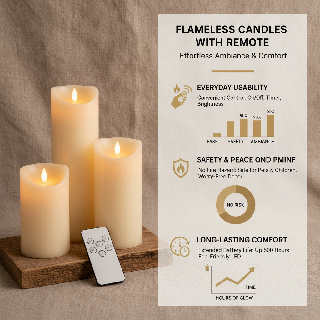 Enhance Your Home with Elegant Tall Flameless Candles with Remote Control