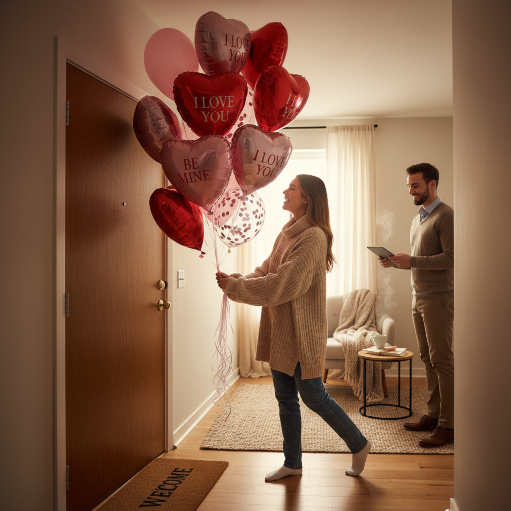 Valentine's Balloons Delivered For A Romantic Celebration