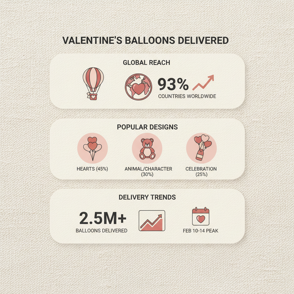 Valentine's Balloons Delivered For A Romantic Celebration