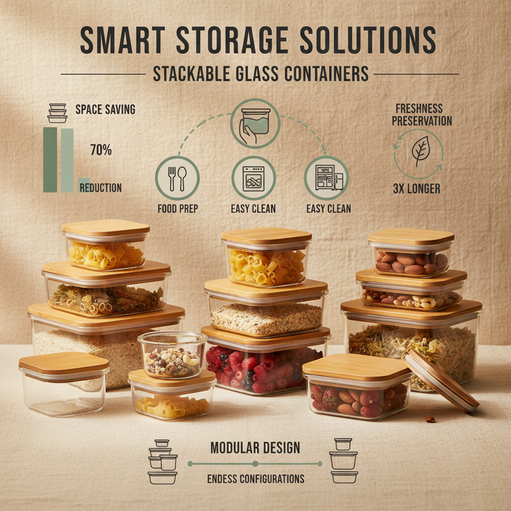 Upgrade Your Kitchen with Durable Stackable Glass Containers with Lids