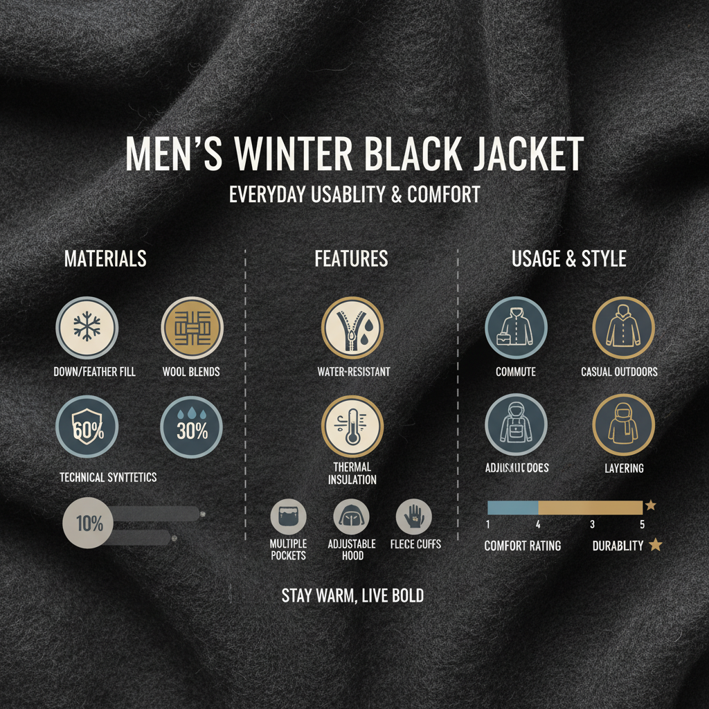 Find Your Ideal Winter Black Jacket Men's Guide to Warmth and Style