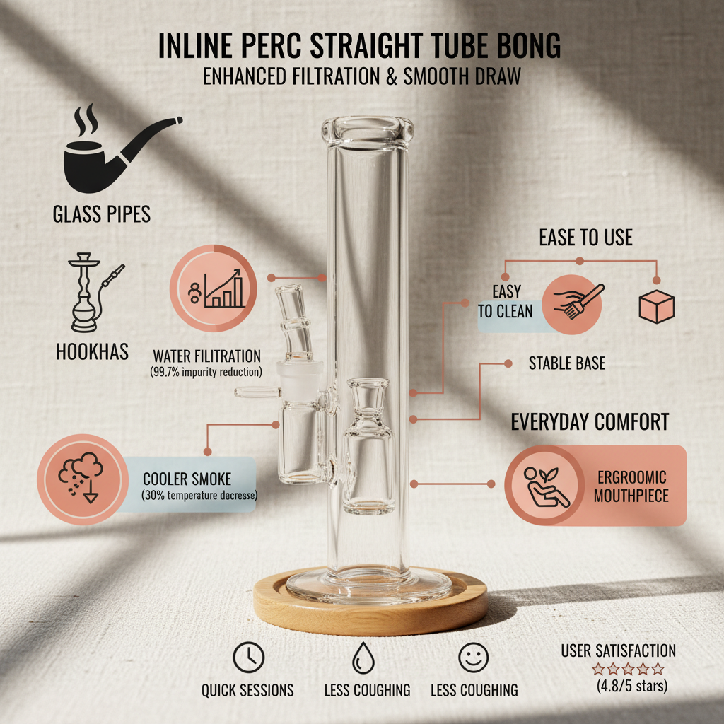 Exploring the Benefits of an Inline Perc Straight Tube Bong Experience