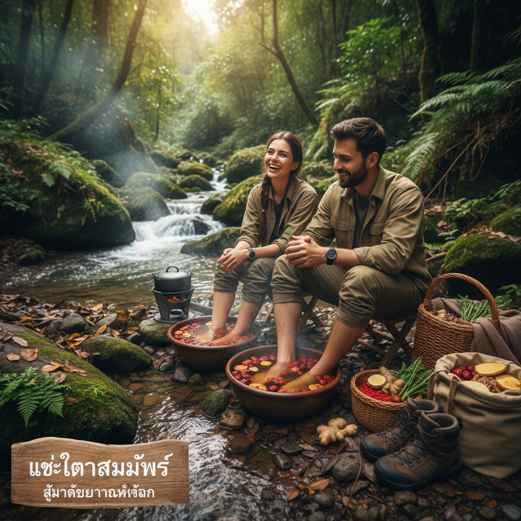 Experience Traditional Wellness with Herbal Foot Soaking แช่เท้าสมุนไพร