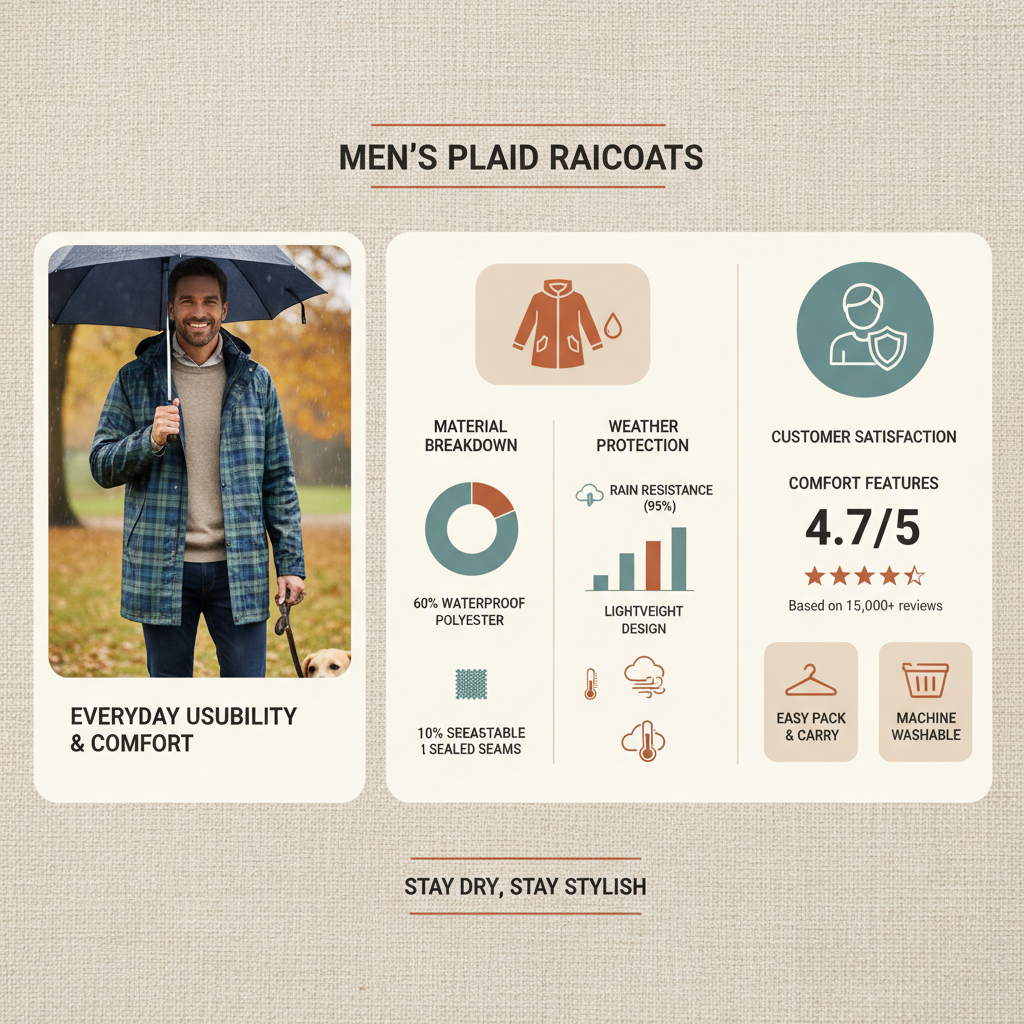 Discover the Style and Function of Mens Plaid Raincoats for All Weather