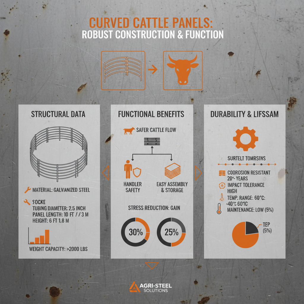 Optimize Livestock Handling with Durable Curved Cattle Panels