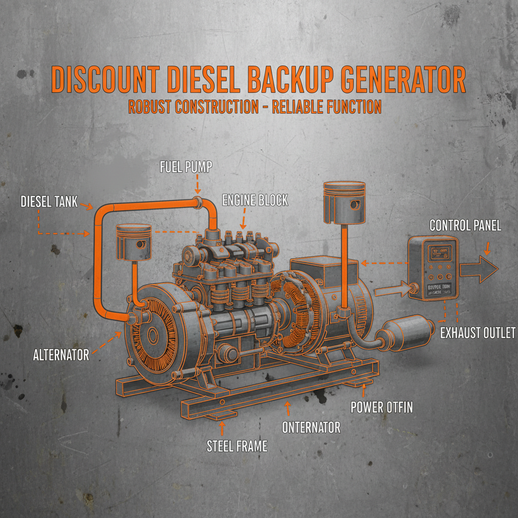 Discount diesel backup generator