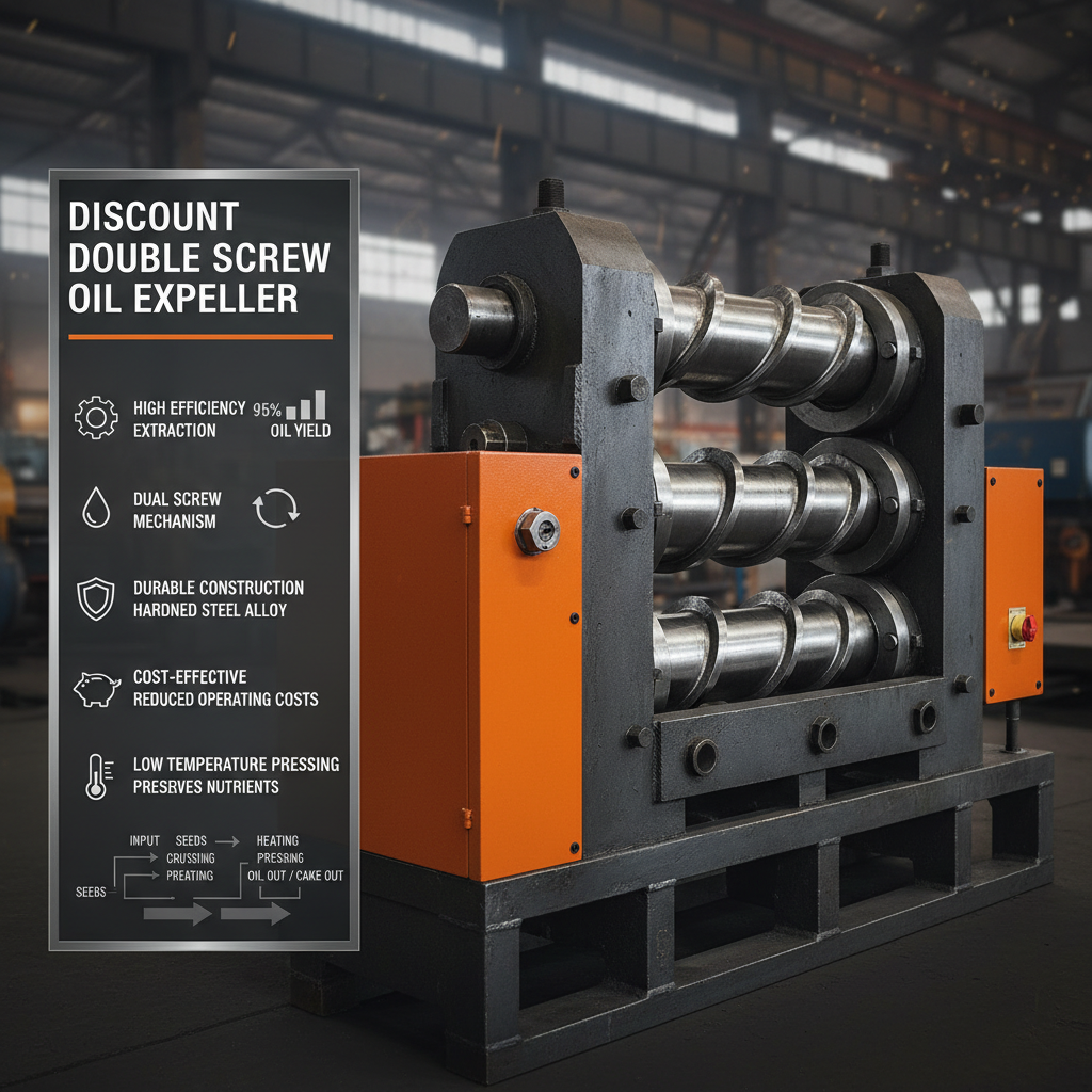Maximize Oil Yield with a Discount Double Screw Oil Expeller for Efficient Processing