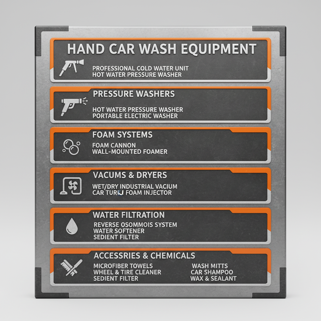 Comprehensive Hand Car Wash Equipment List for Starting or Upgrading Your Business