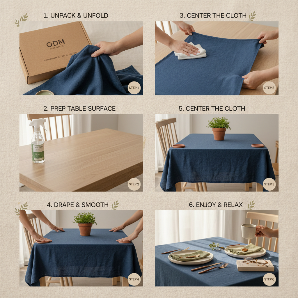 Elevate Dining with Custom ODM Solid Color Cotton Table Cloths