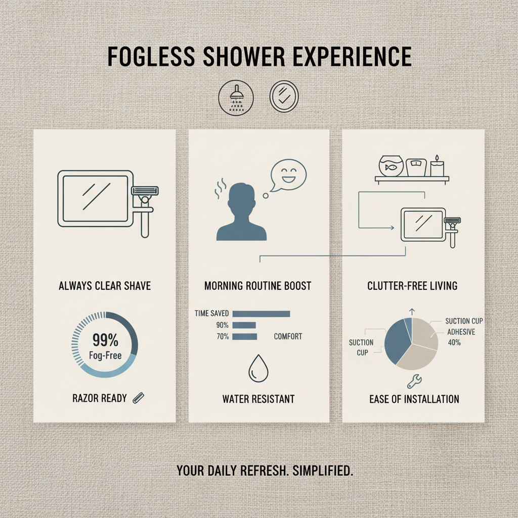 Enjoy Crystal Clear Views with a Fogless Shower Mirror with Razor Holder