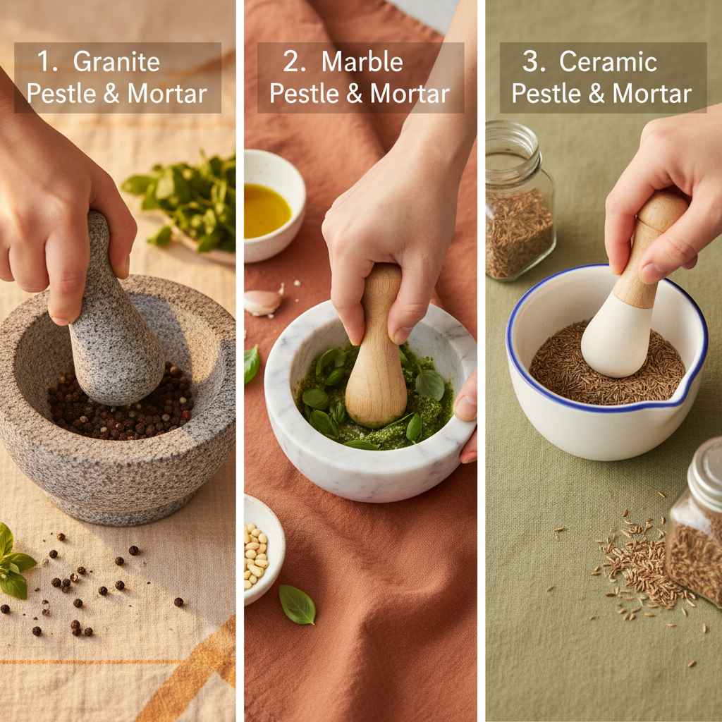 types of pestle and mortar
