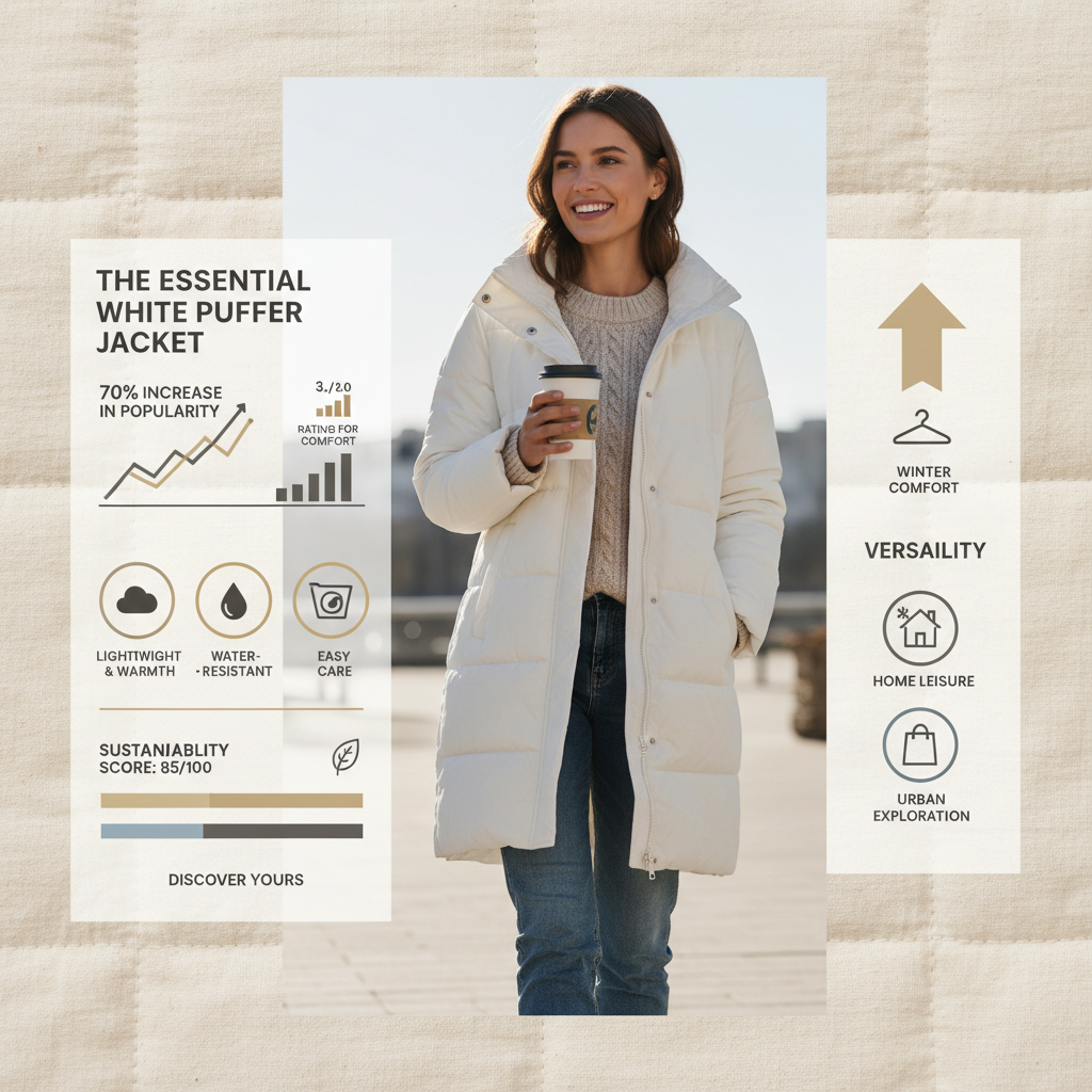 white long puffer jacket