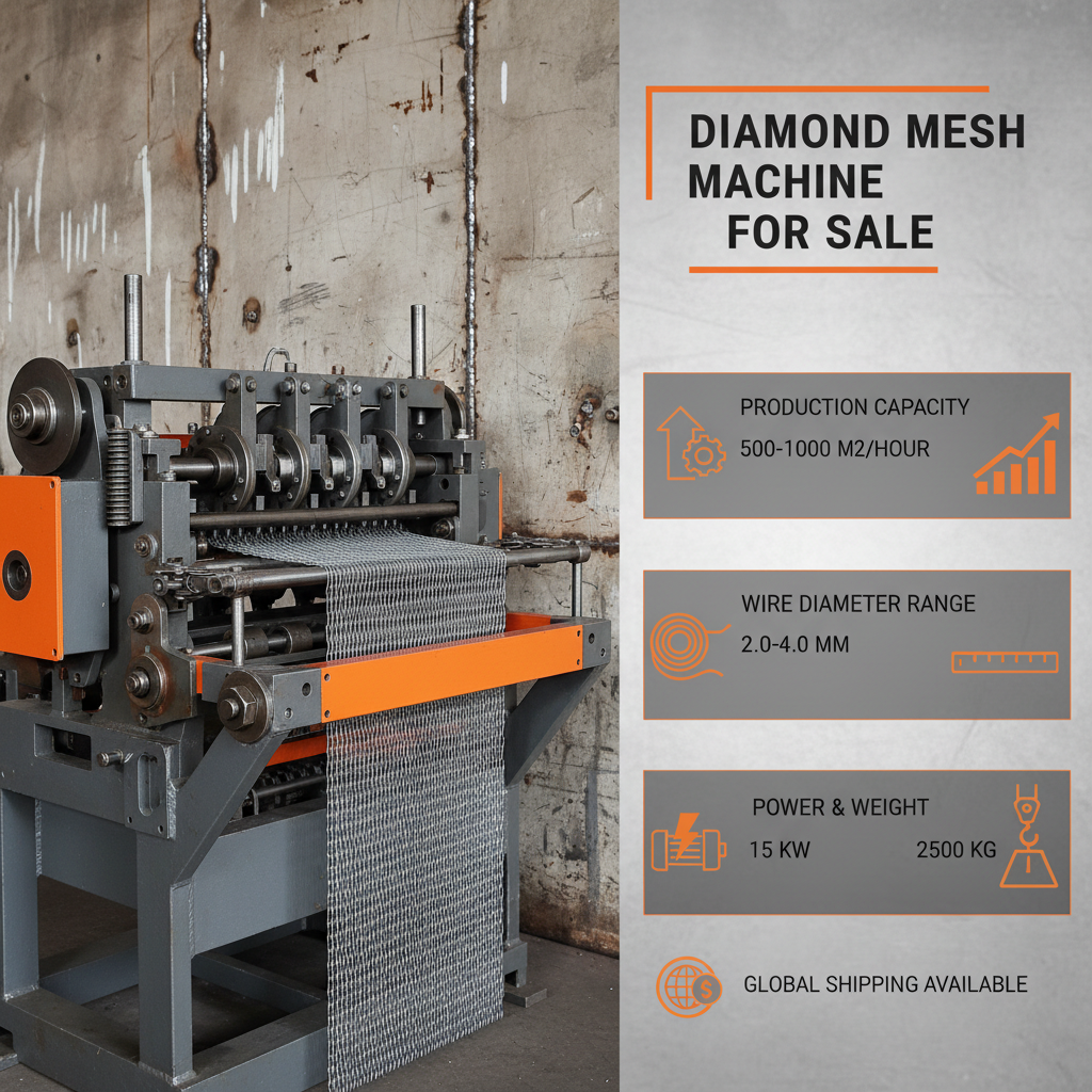 diamond mesh machine for sale