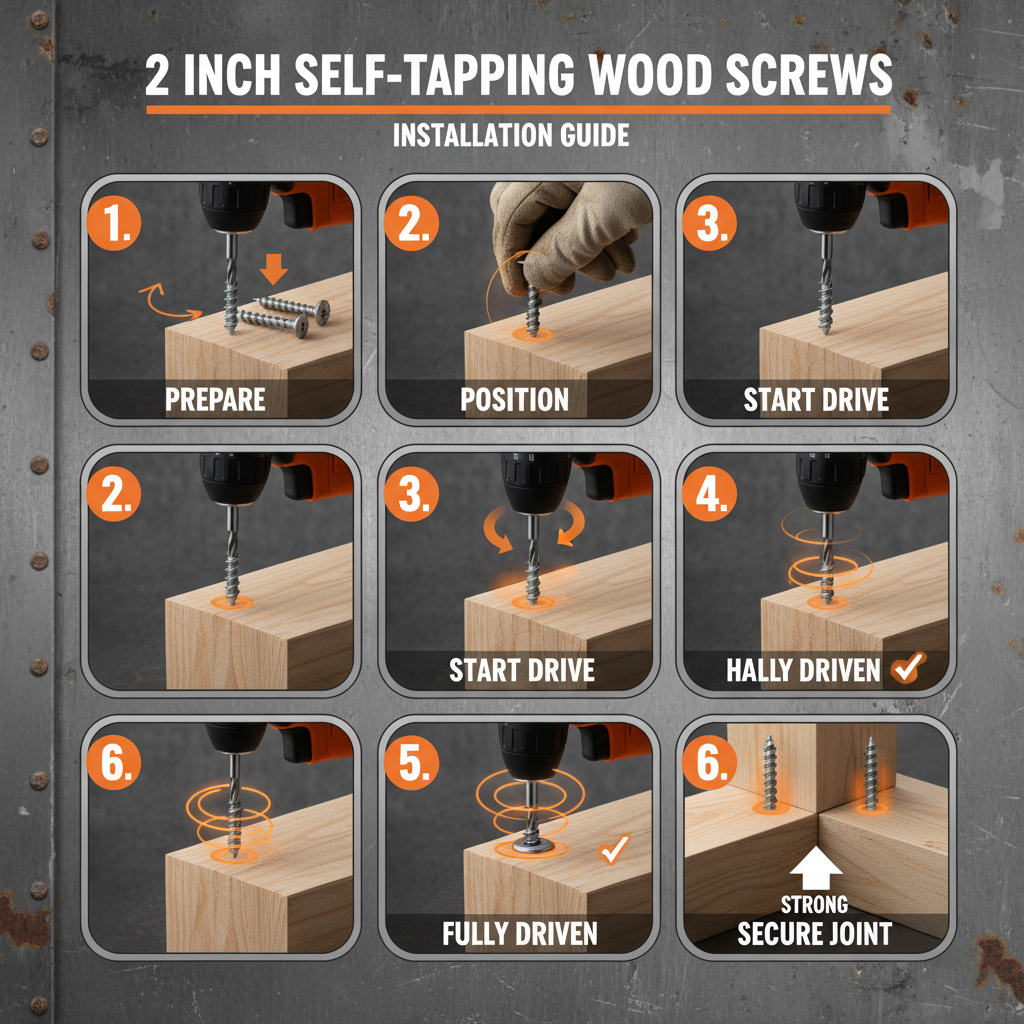 2 inch self tapping wood screws