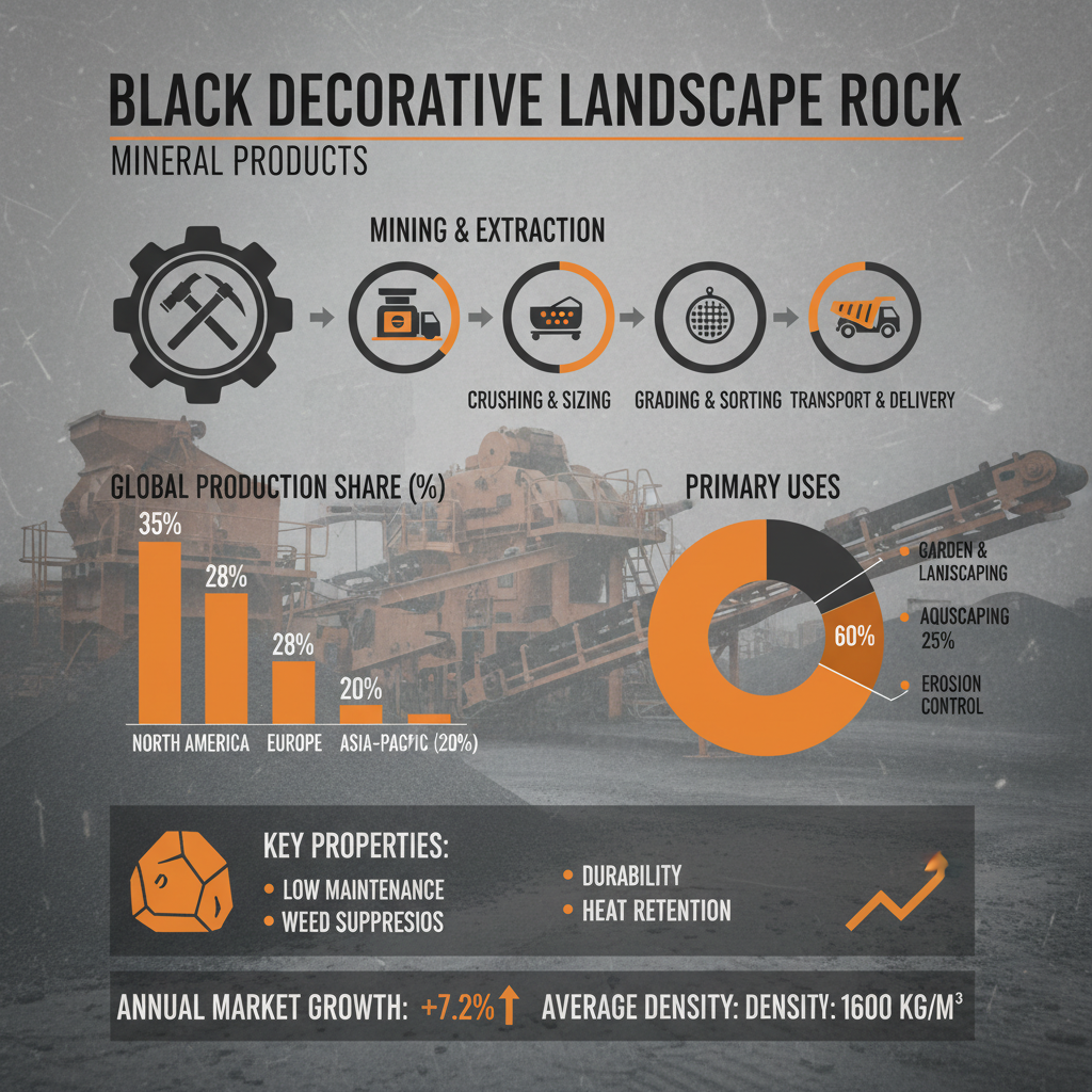 black decorative landscape rock