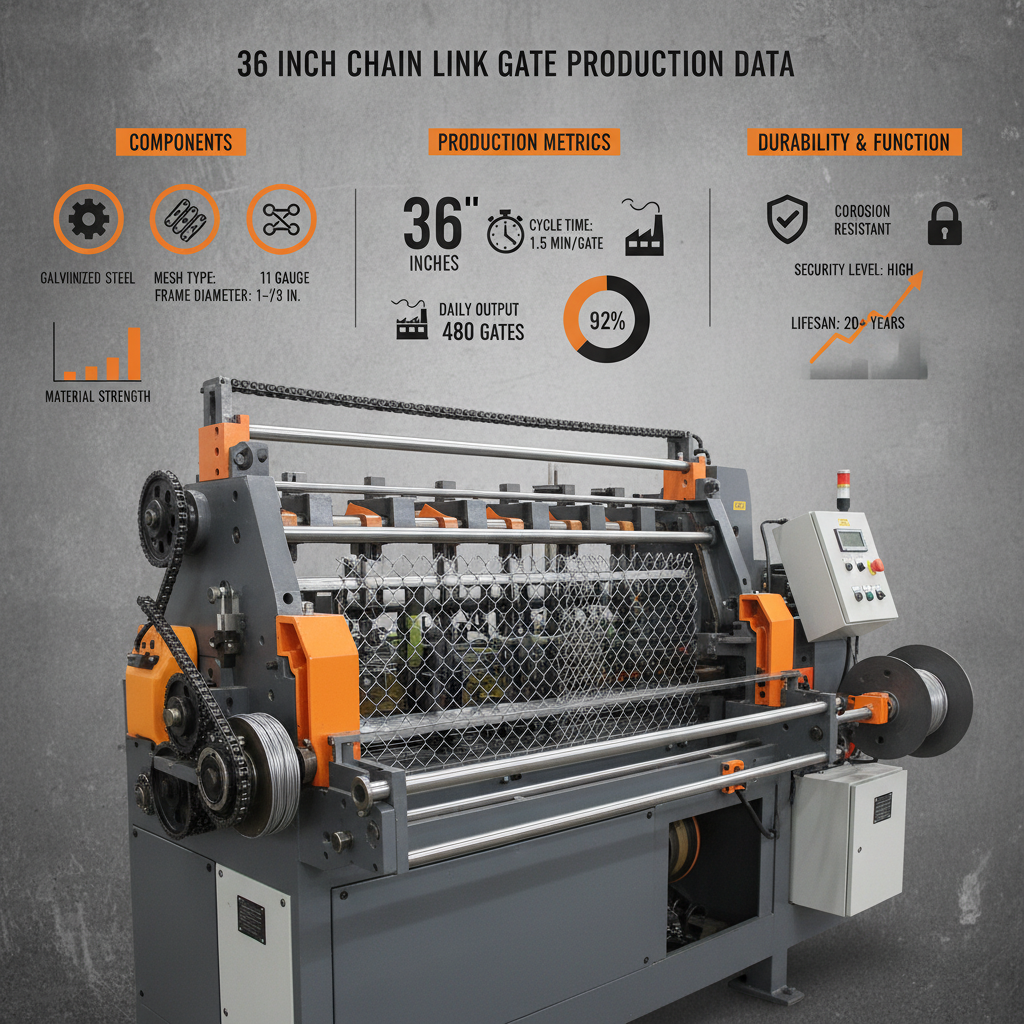 36 inch chain link gate