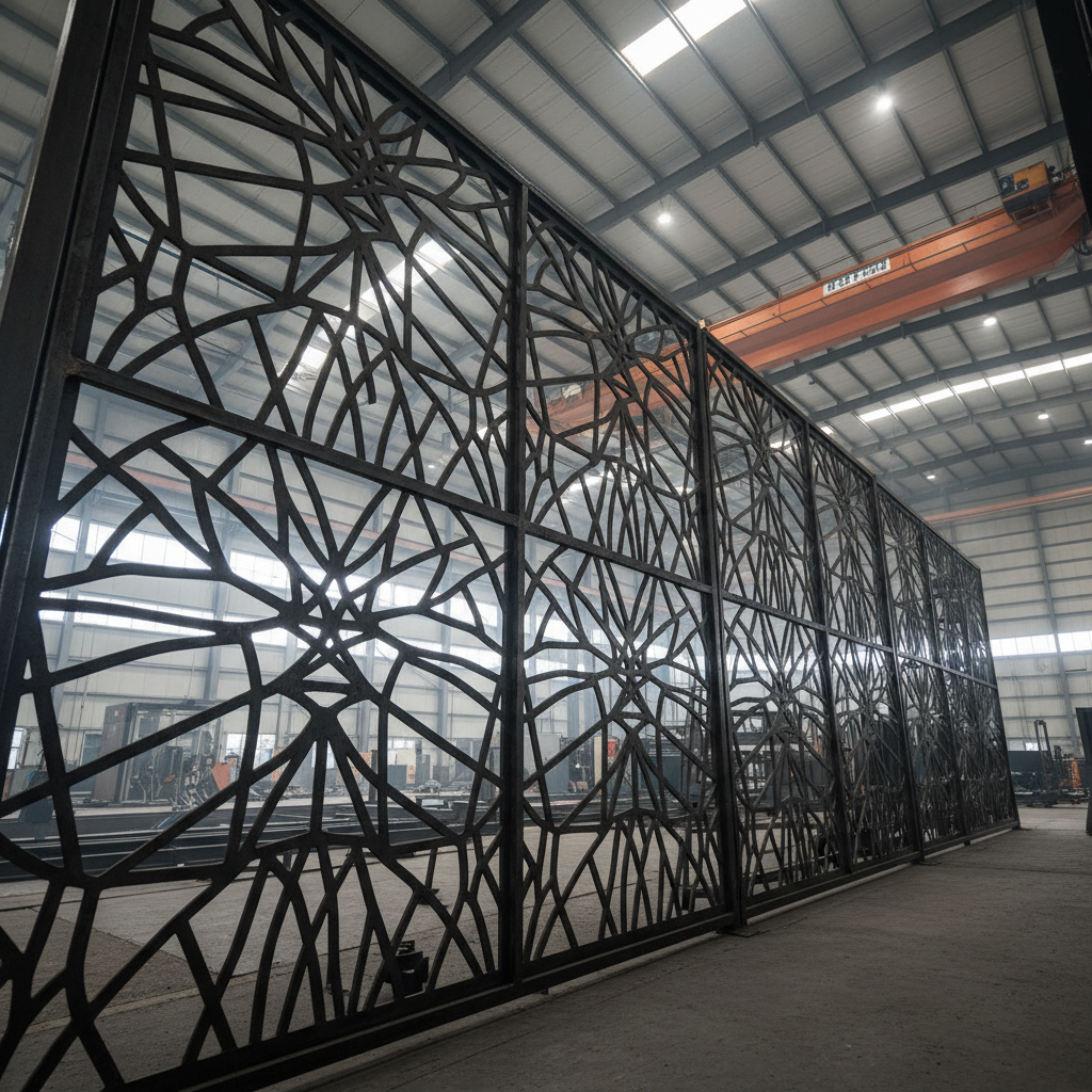 Laser Cut Metal Fence Panel