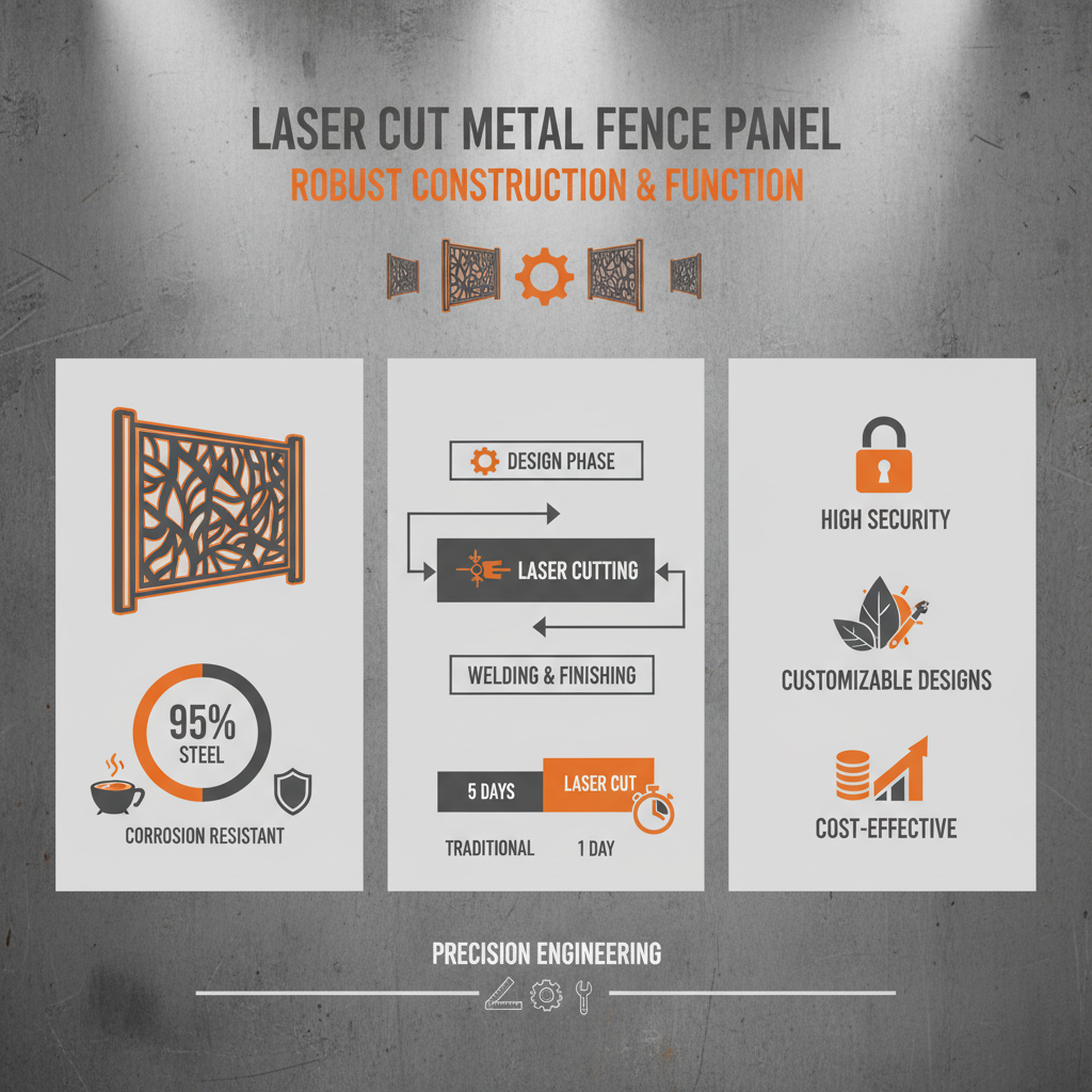 Laser Cut Metal Fence Panel