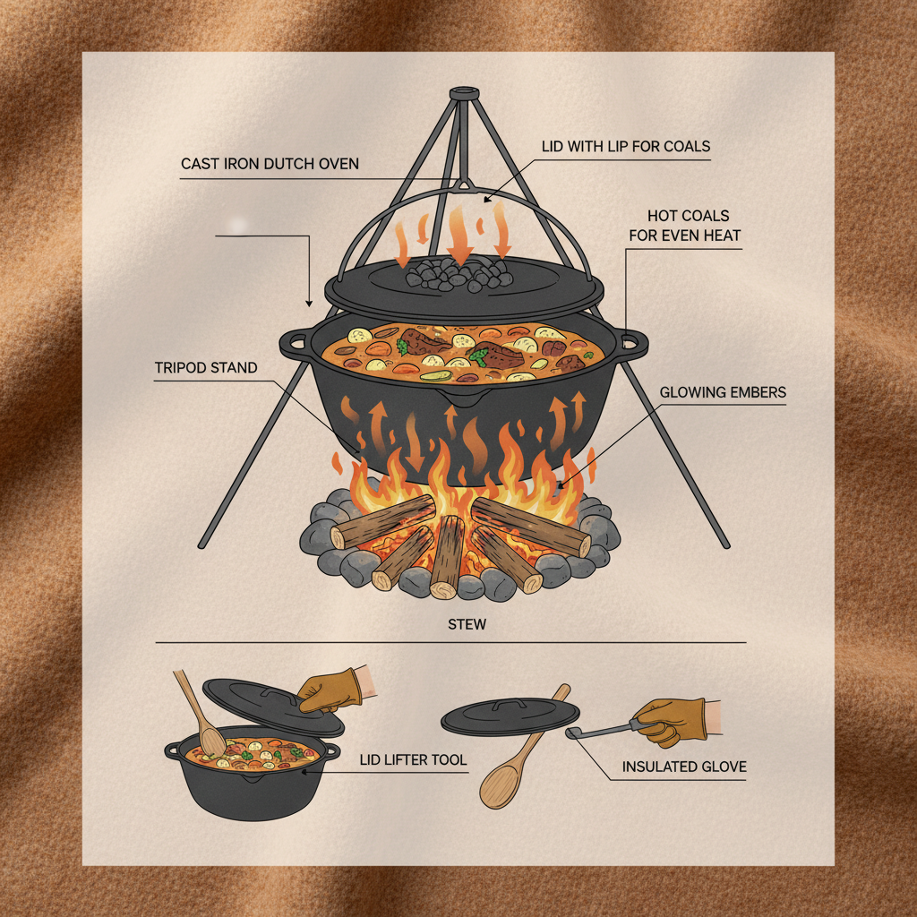 Elevate Your Outdoor Dining with Campfire Cooking with Cast Iron Dutch Oven
