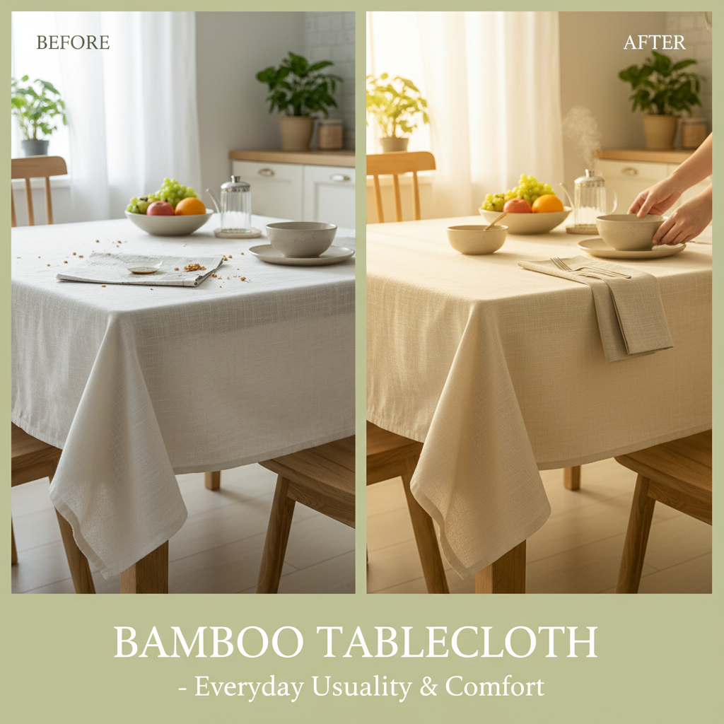 Elevate Your Dining Experience with a Stylish Bamboo Tablecloth from HBMEC Textiles