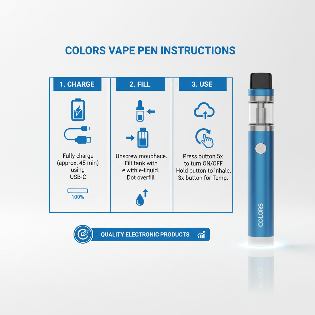 Comprehensive Colors Vape Pen Instructions for Optimal Vaping Experience