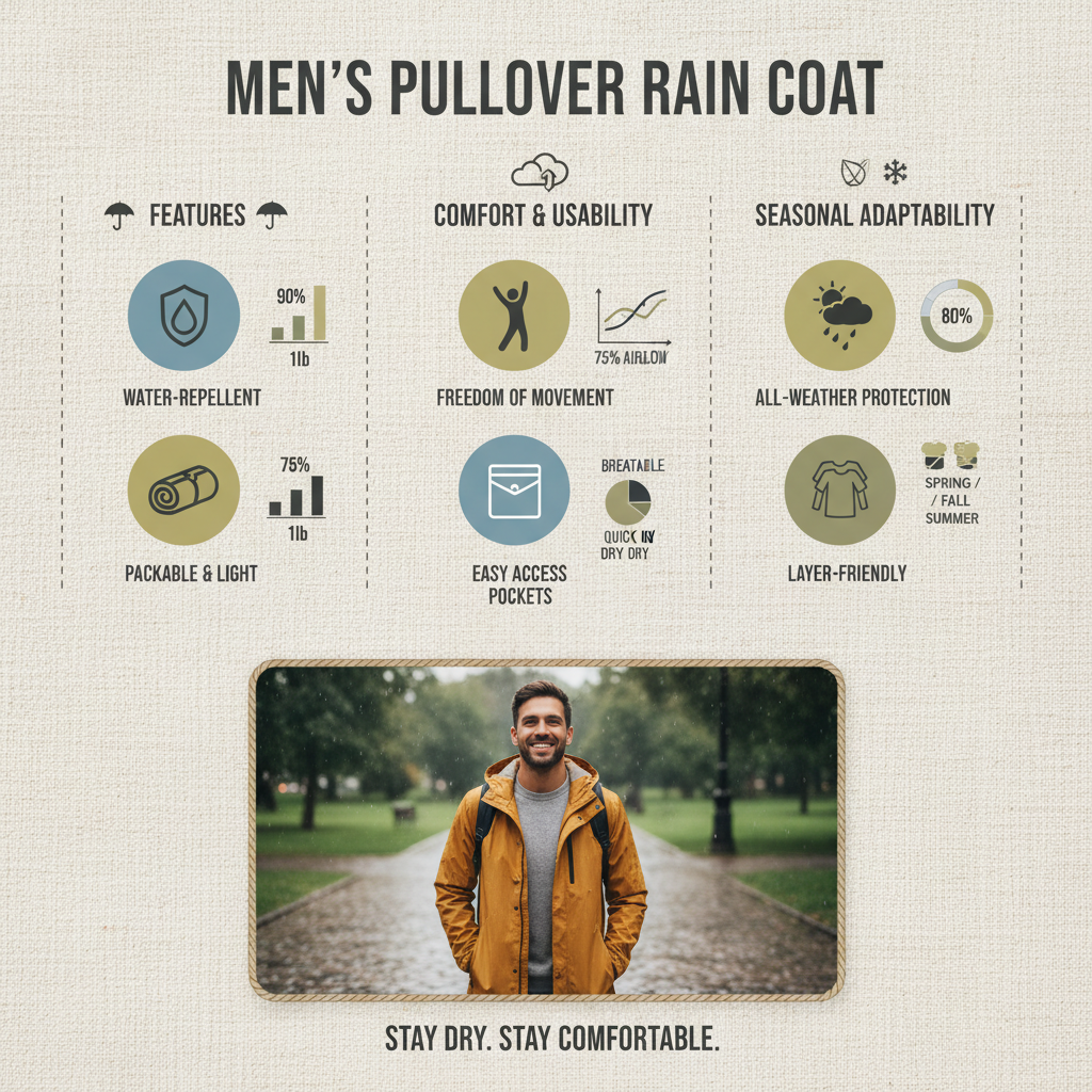 Comprehensive Guide to Mens Pullover Rain Coats for Ultimate Weather Protection