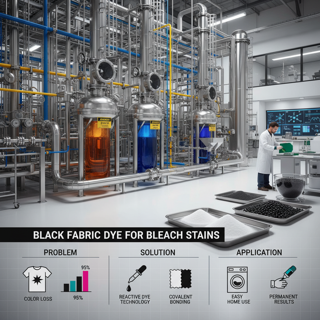 black fabric dye for bleach stains