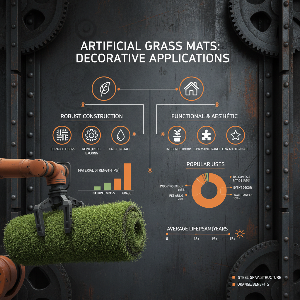 artificial grass mat for decoration