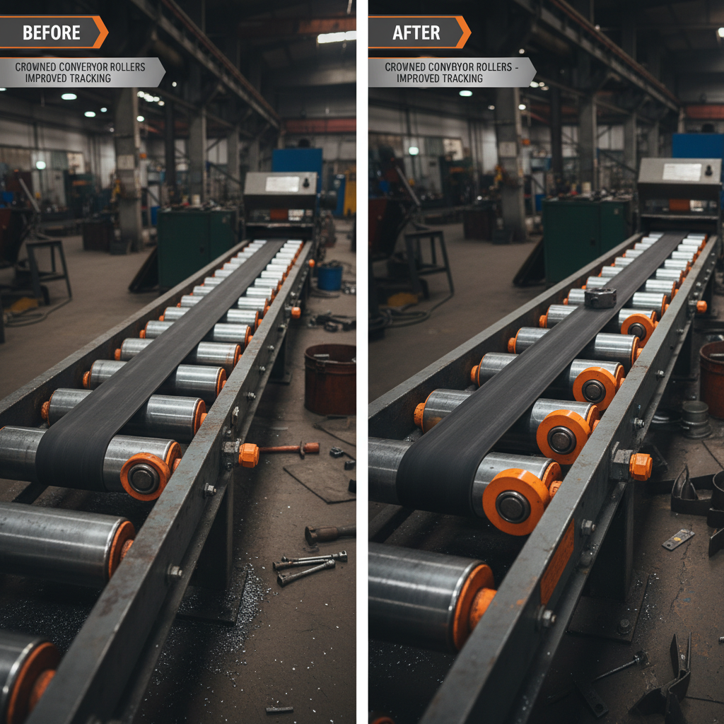 crowned conveyor rollers