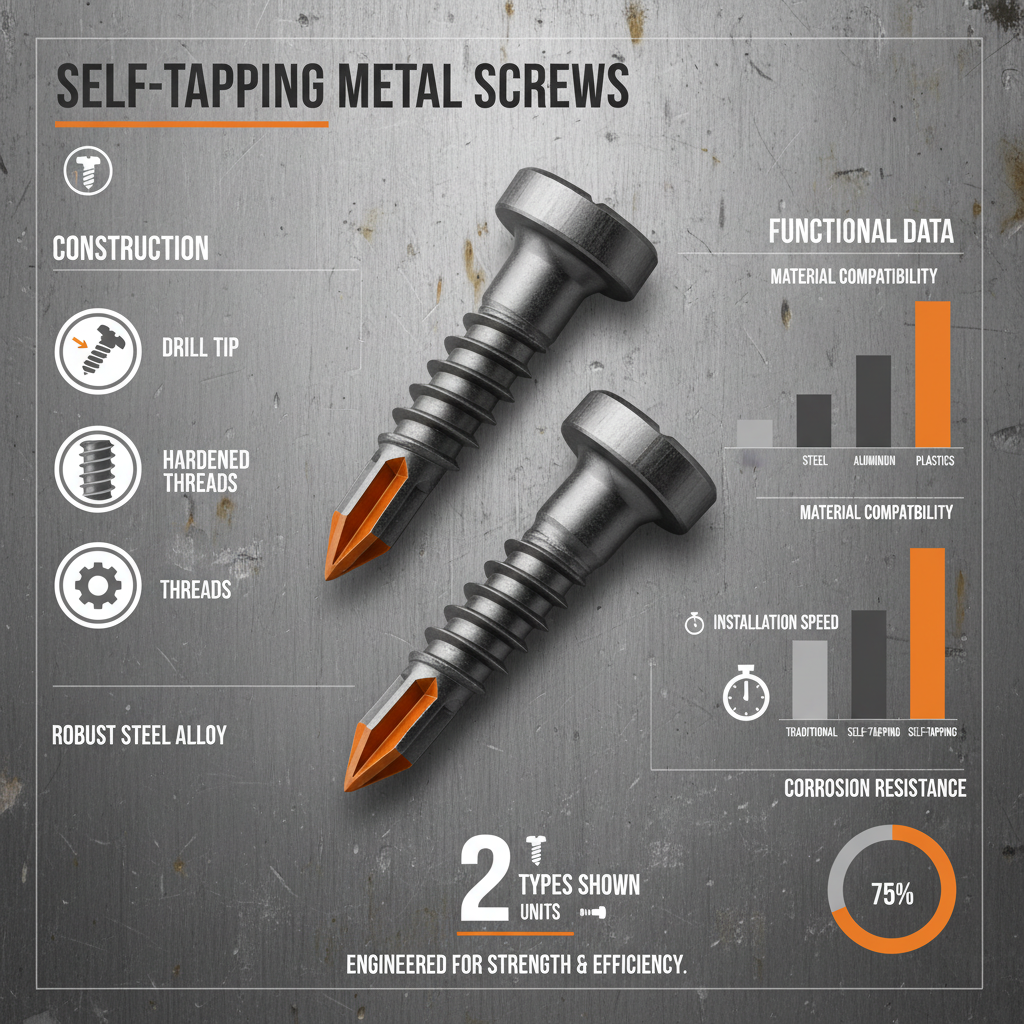 2 self tapping metal screws